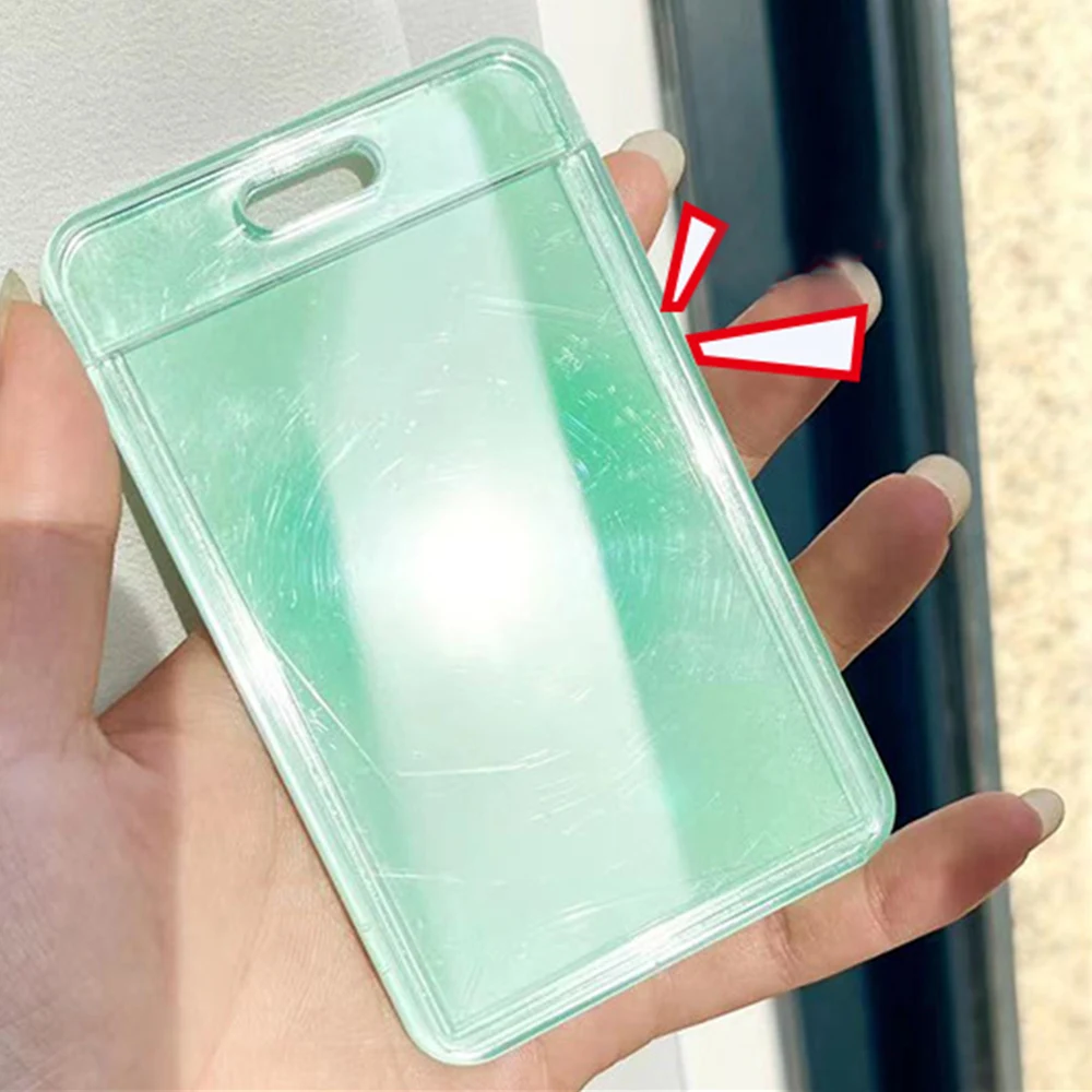 Cartoon Tulip Photocard Holder Flower Keychain Transparent InsStudents Card Protectors Lanyard Card Case Acrylic Card Holder