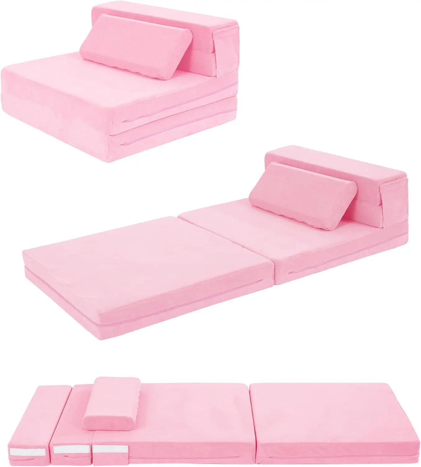 Sofá cama para niños, colchón triple plegable para niños pequeños, sofá cama plegable, colchón futón plegable para niños, sofá plegable para niños, Pin