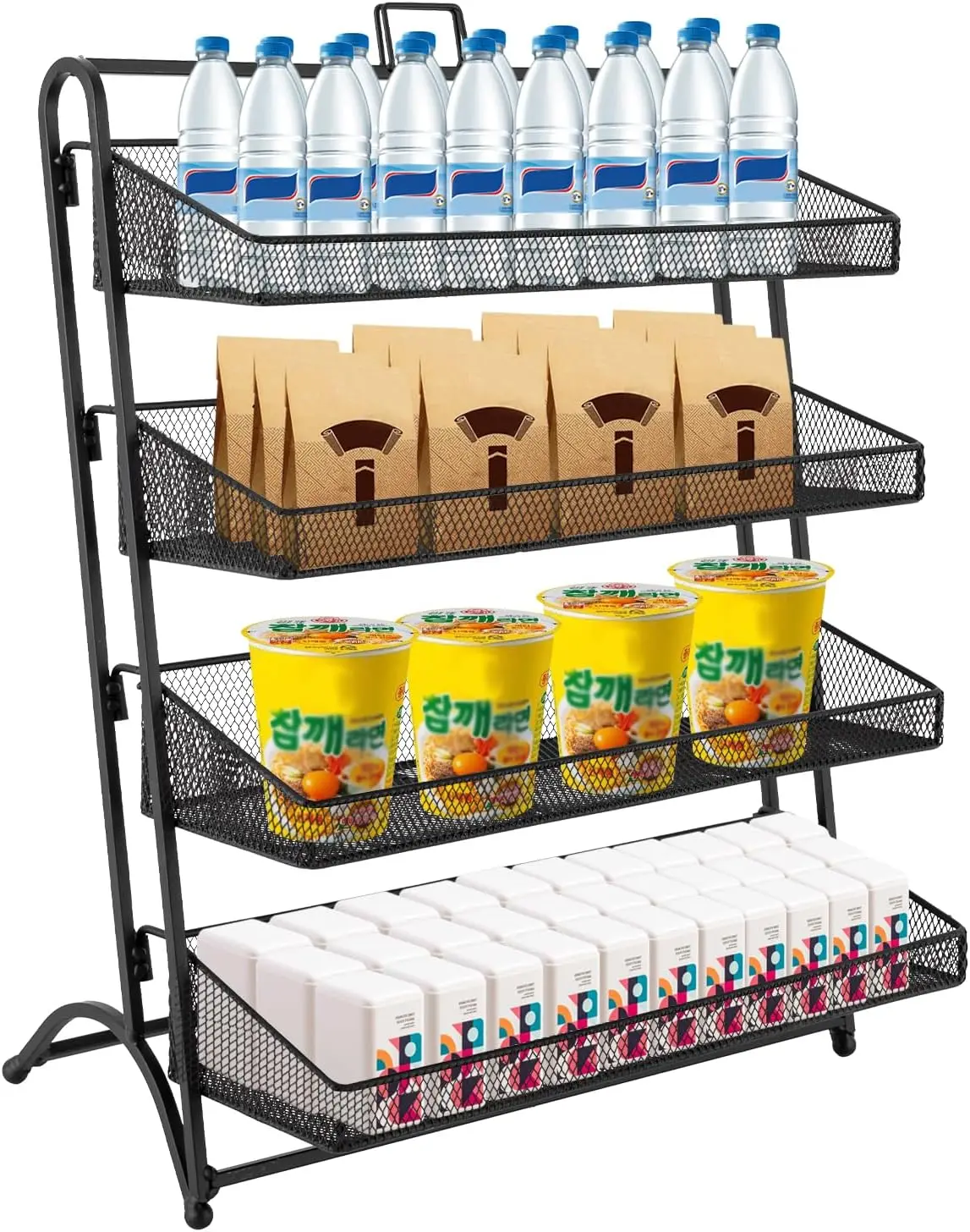 

Retail Display Rack Market Merchandise Display Shelf Fruit Store Storage Shelf Vegetable Snack Basket Retail Store Supplies