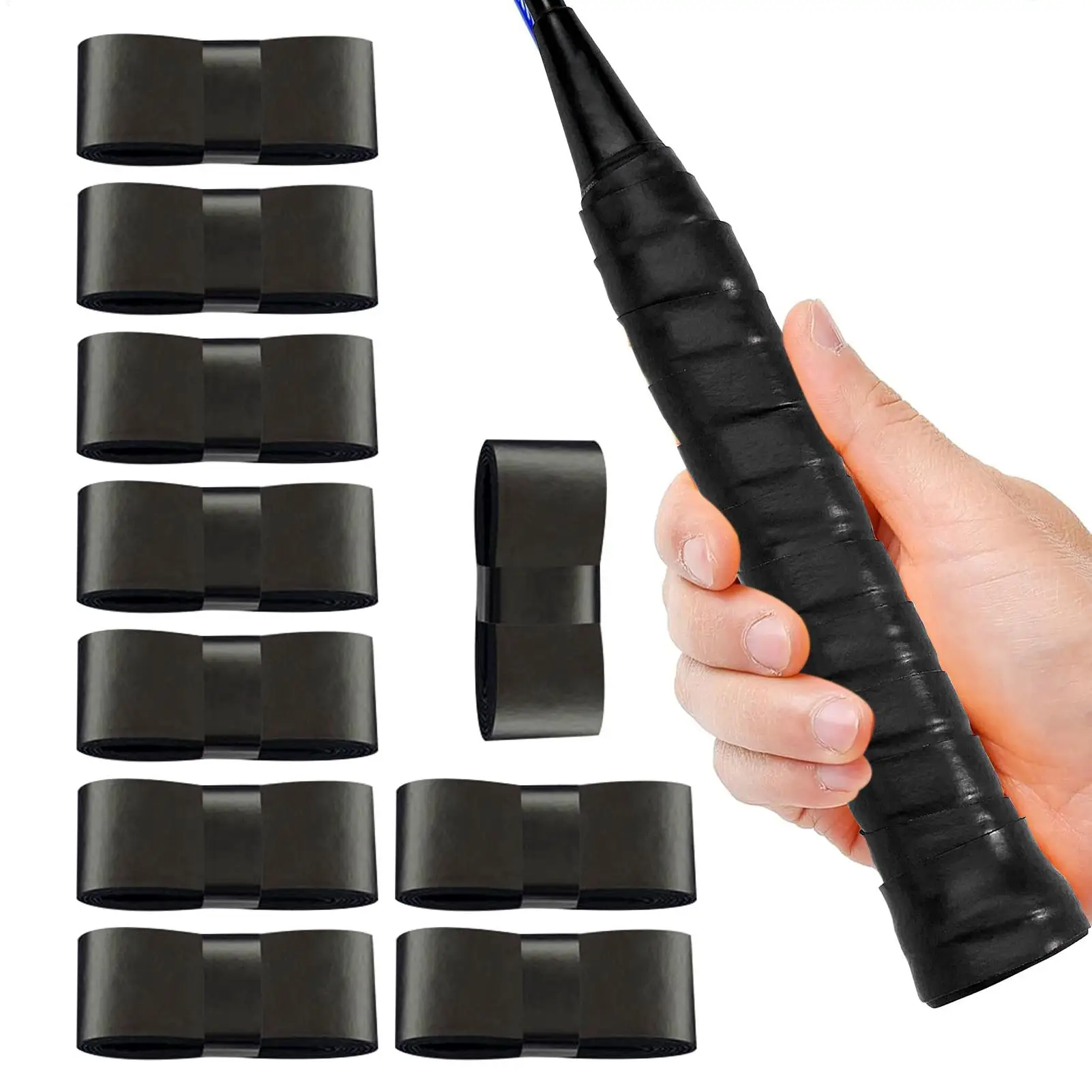 

Лента для теннисных ракеток, 10 шт., лента для теннисных ручек, впитывающая пот лента для ракеток, спортивные тренировочные аксессуары для бейсбола