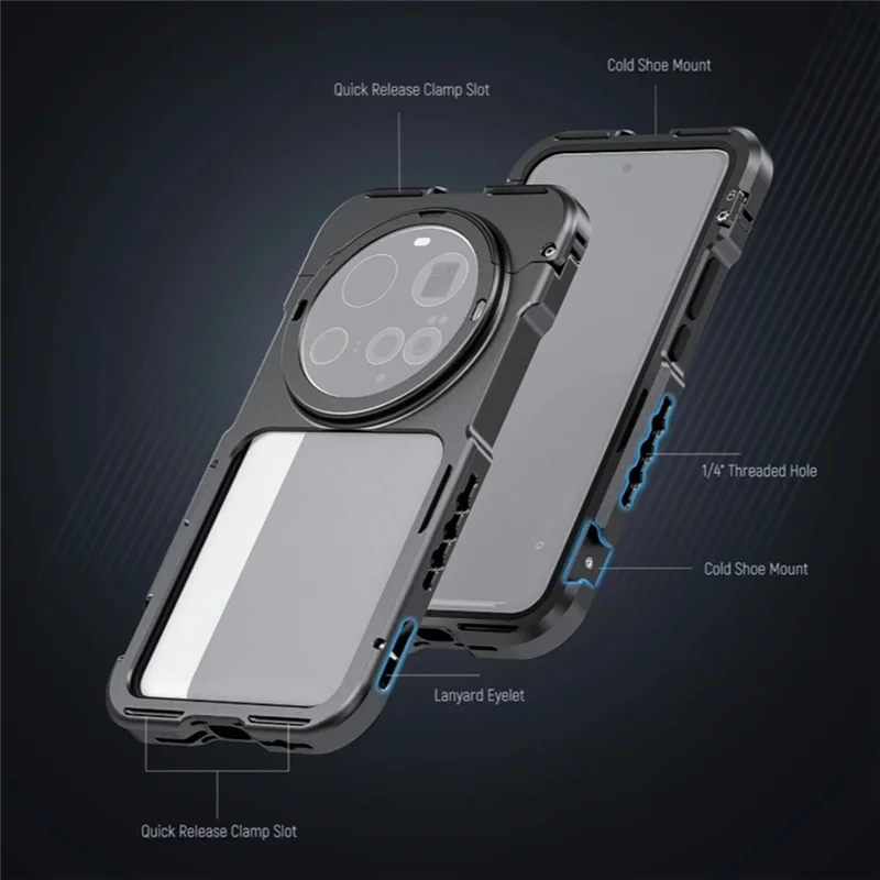 b86b-pour-xiaomi-15-ultra-kit-de-cage-de-telephone-67mm-adaptateur-de-filtre-filete-17mm-plaque-arriere-d'objectif-filetee-noir