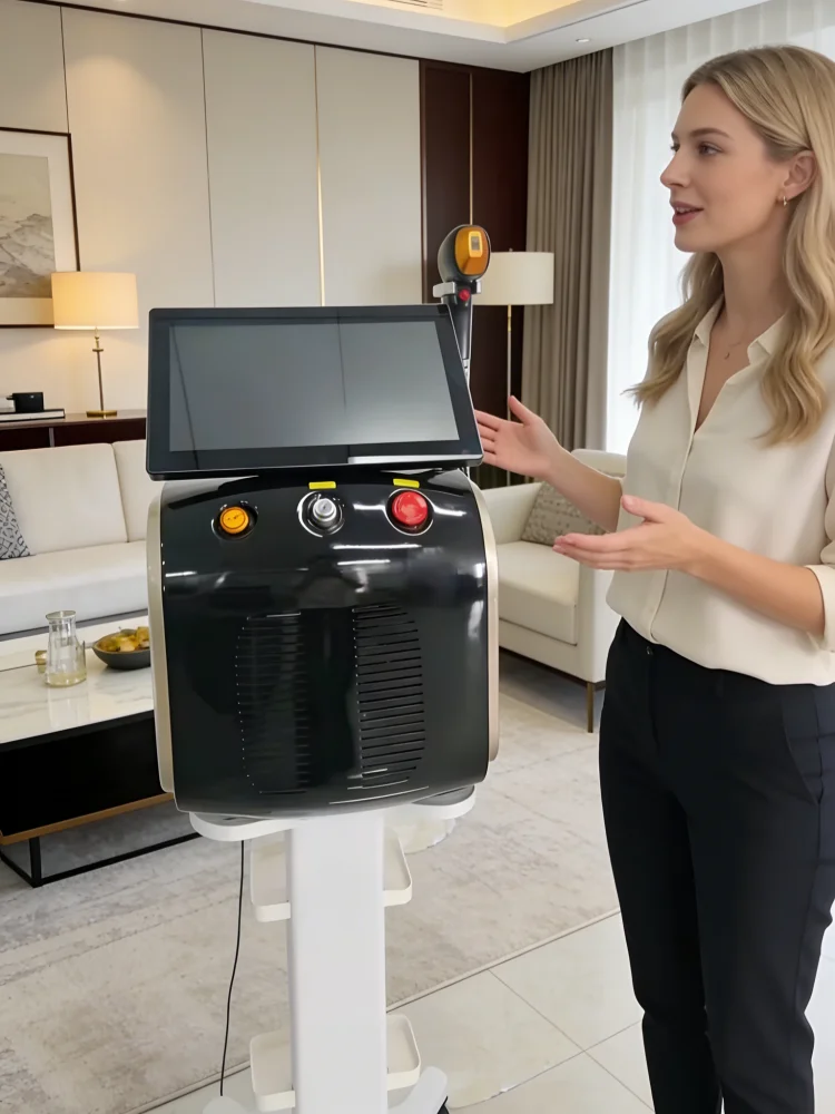 808nm 755nm 1064nmProfessional Portable 4000w Soprano Titanium Diode Laser Hair Removal Machine High Power Alexandrite Laser