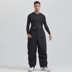 GSOU SNOW Women Men Ski Pant Unisex Snowboard Trouser Windproof Waterproof Super Warm Adjustable Strap for Outdoor Sport Wear