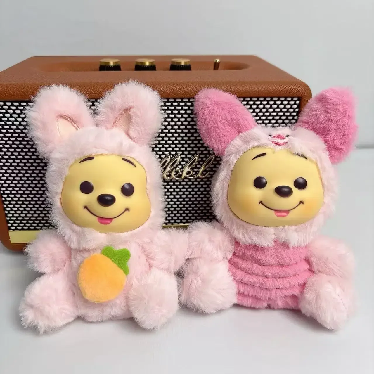 ディズニーくまのプーさんクマタイガーピッグハッピータイムシリーズブラインドボックスおもちゃビニールぬいぐるみ装飾人形子供の誕生日クリスマスギフト