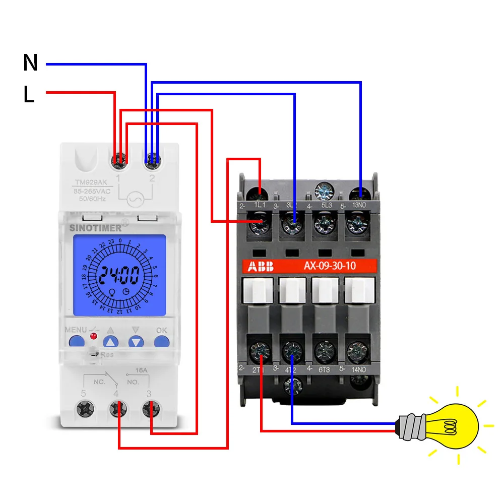AC85-265V 24 часа цифровой аналоговый модуль Din переключатель времени подсветка большой ЖК-дисплей промышленный таймер контроллер 16A 30A реле