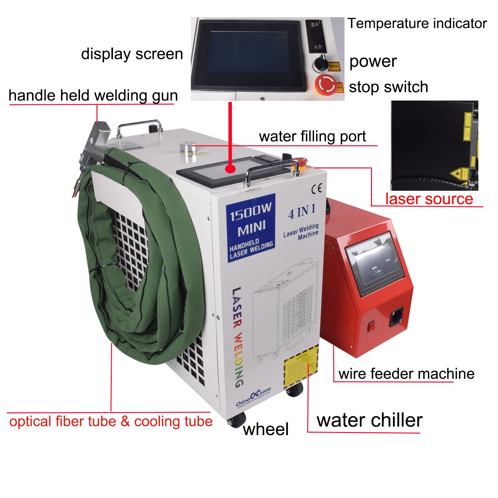 【DDP】 Máquina de solda a laser 1500W Máquina de solda a laser 4 em 1 Fibra de limpeza a laser Soldagem Corte Refrigeração a água para metal