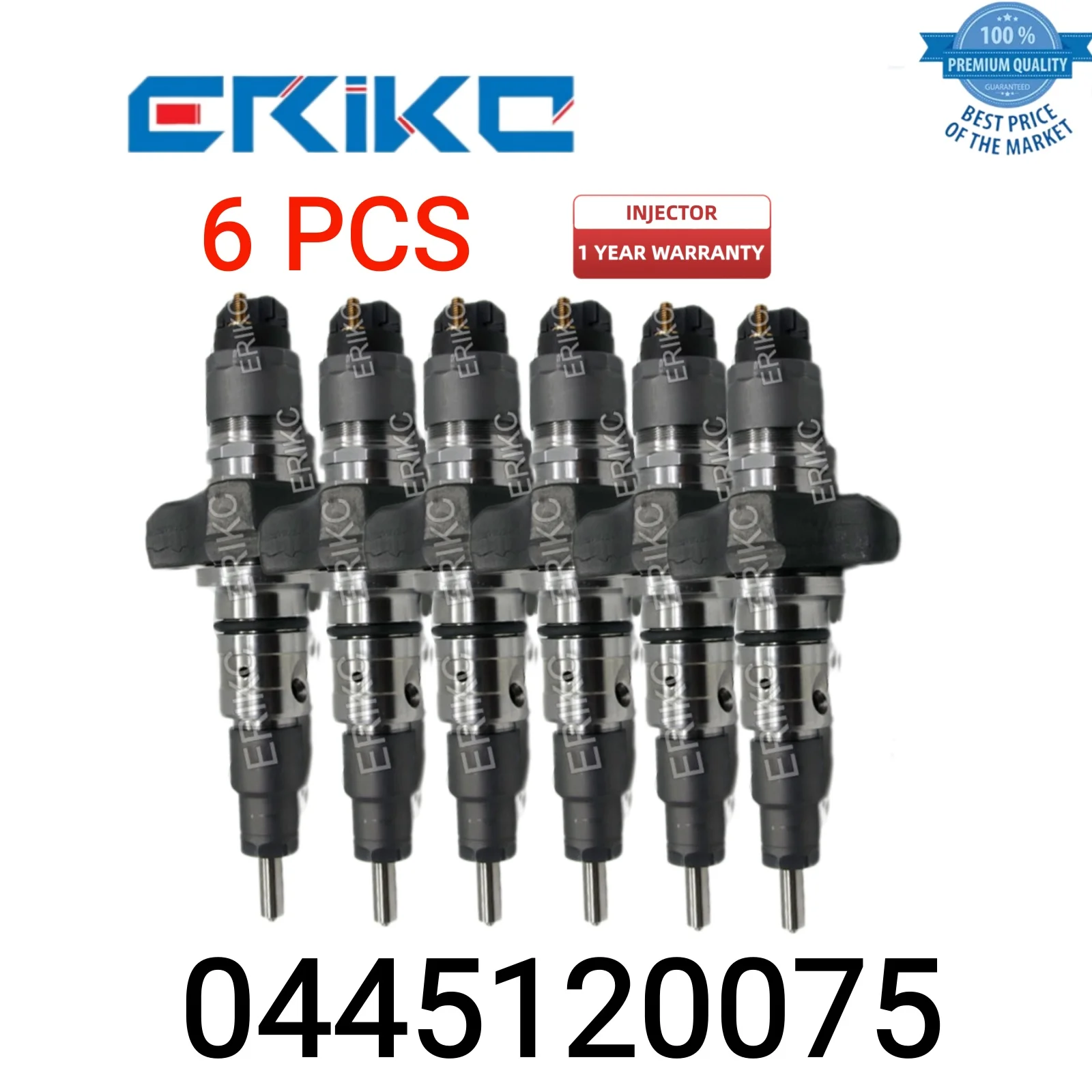 6 PCS 0445120075 Oil Auto Injector 0 445 120 075 Fuel Injector 0445 120 075 Injector 0986435530 fit for FIAT GROUP NEW HOLLAND