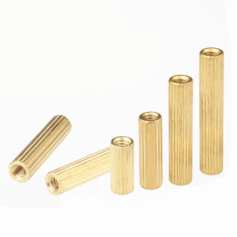 500pcs M2*5 Brass Standoff Spacer Double-pass Knurled brass standoffs Column M2 Female x M2 Female 5mm