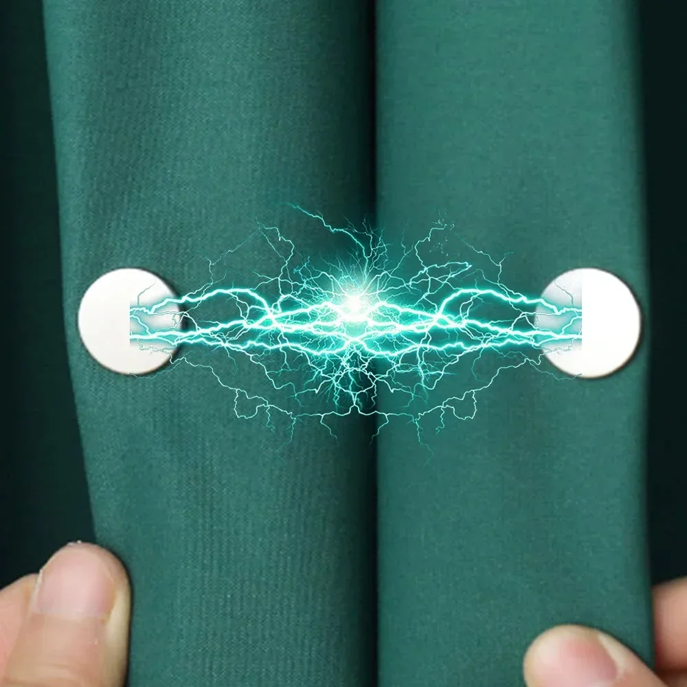 4/8Pairs Curtain magnetic closure agraffe, strong and detachable anti light leakage curtain agraffe, Metal magnet button