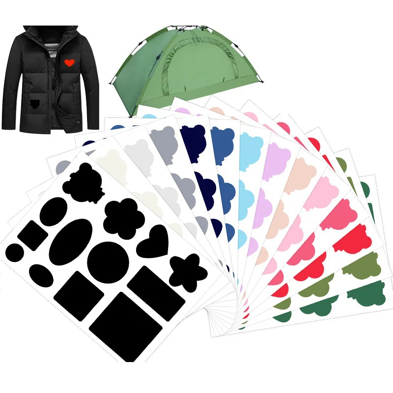 

Самоклеящиеся ремонтные заплатки (1 лист) для пуховиков, футболок, брюк, моющиеся заплатки для плащей, зонтов, тентов, наклейки для ткани