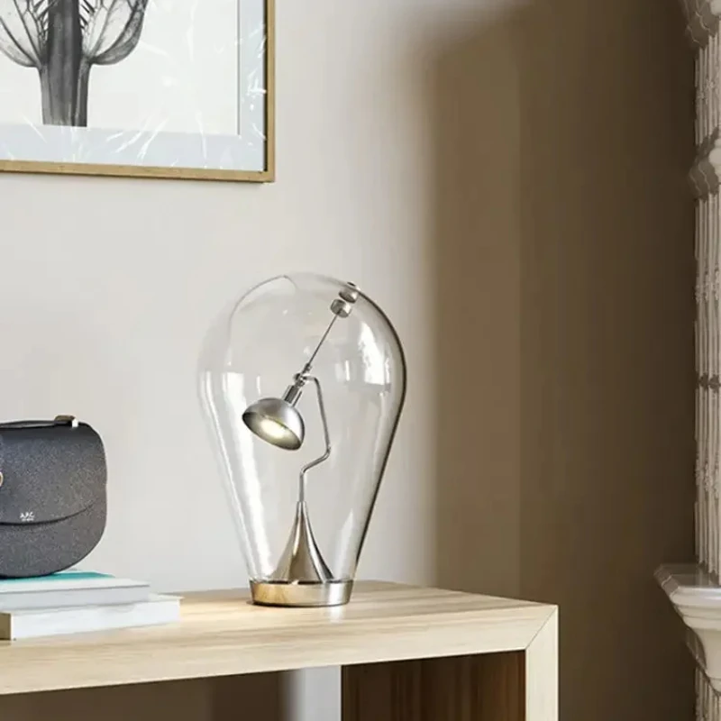 Vintage Glass Desk Lamp Industrial Table Lamp For Bedroom Study Room Office Home Decor Creative LED Bedside Desk Reading Lamp