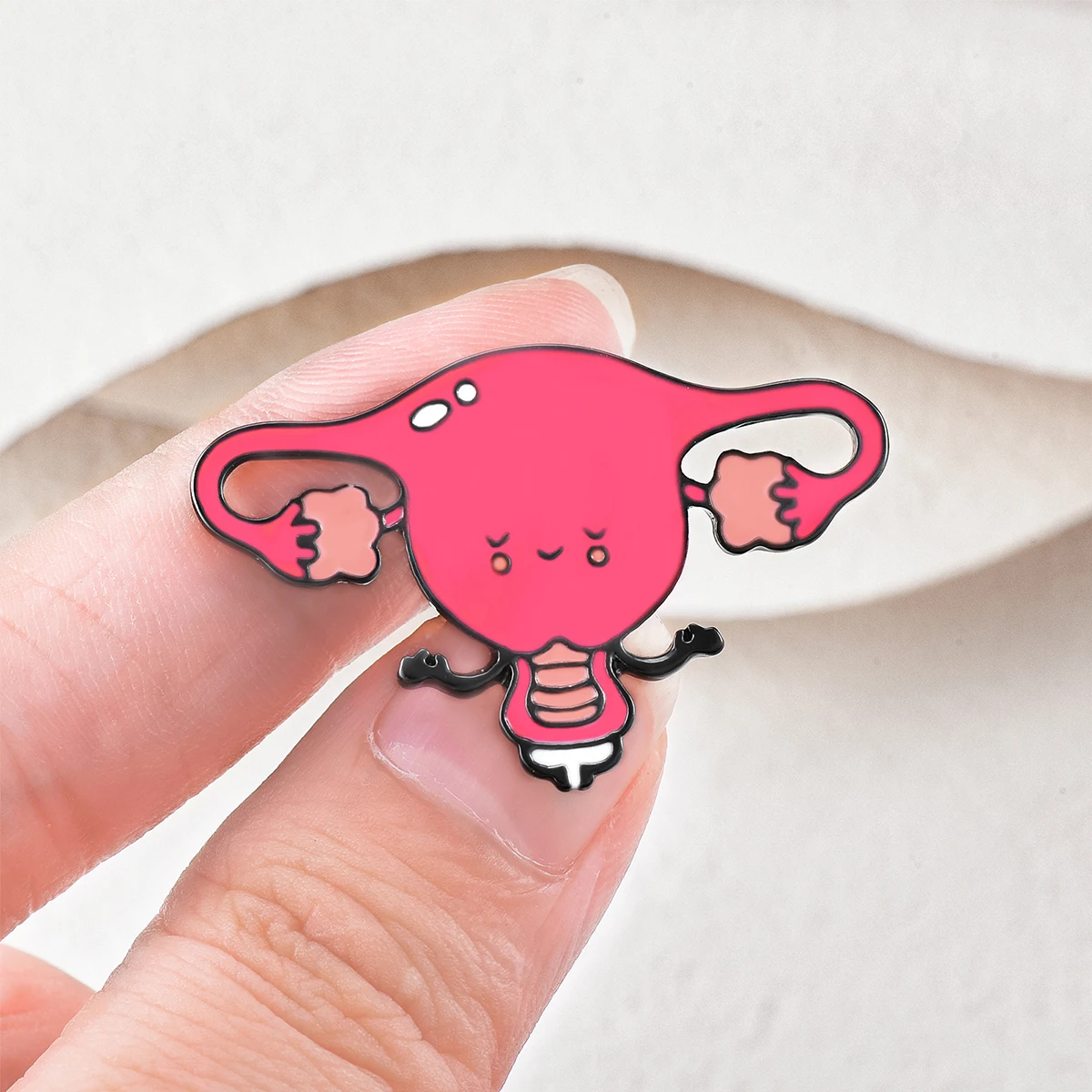 Catuni Cute Uterus Medicine Pin Brooch Enamel Lapel Lanyard Bag Backpack Badge Jewelry Accessories Gifts for Medico Doctor Nurse