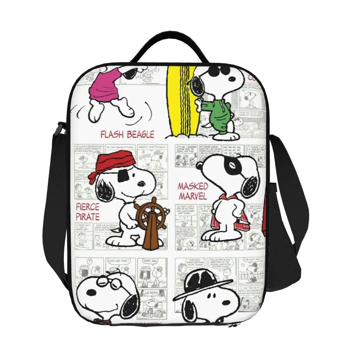 

Custom Cartoon Snoopy Woodstock Animation Insulated Lunch Bag for Women Cooler Thermal Lunch Tote Kids School Children