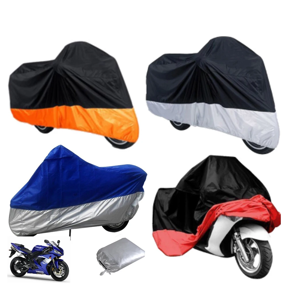 Motorcycle Cover Waterproof Moto Rain Cover Dustproof UV Protective Outdoor Indoor Motocross Scooter Motorbike Cover All Season