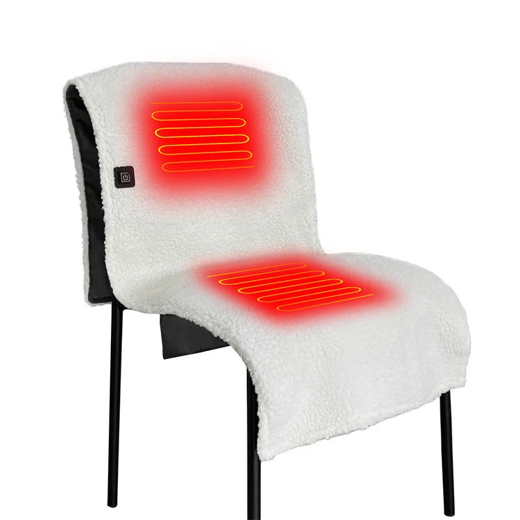 Foldable Portable Home Office USB Smart Larger Rechargeable Electric Seat Cover Chair Heated Seat Cushion Heated Plush Cushion