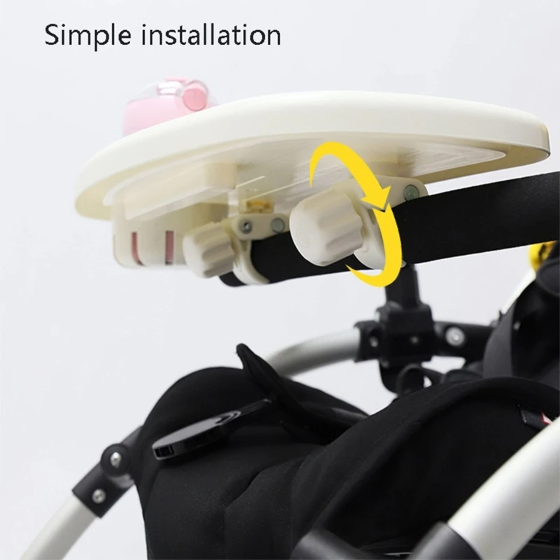 F62D Stroller Tray Practical Stroller Tray Easy Feeding Solution Perfect Companion for Outdoor Adventures