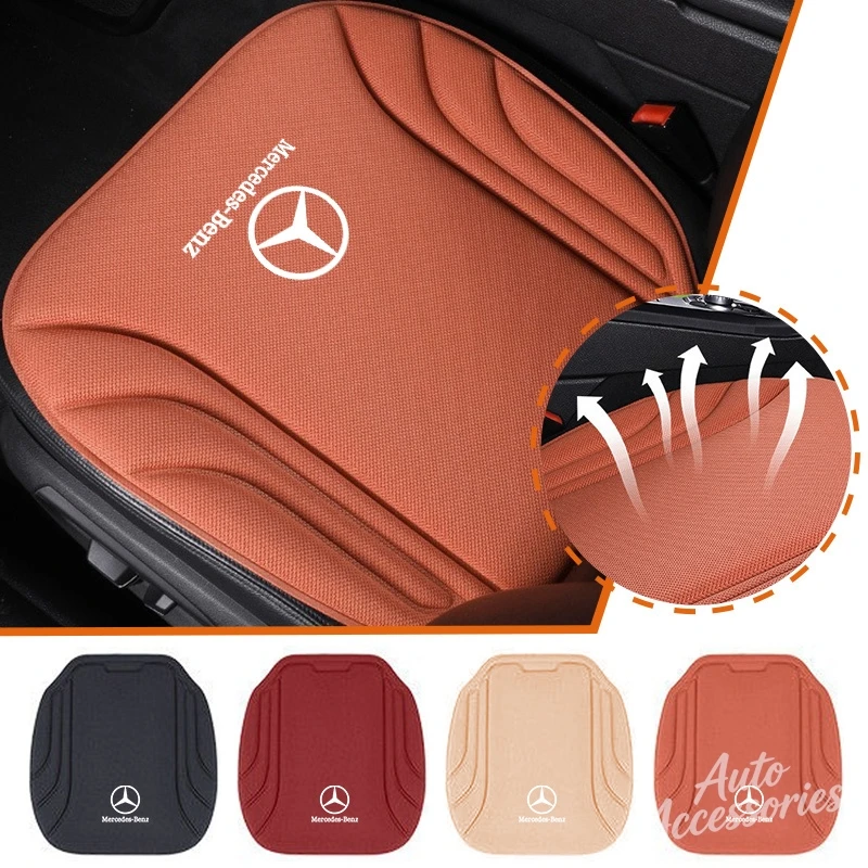 Cuscino per Sedile Auto Anteriore e Posteriore, Coprisedile Antiscivolo, Tappetino Protettivo per Mercedes Benz AMG A C GLE GLS CLS GLC CLA GLA GLK, Adesivo
