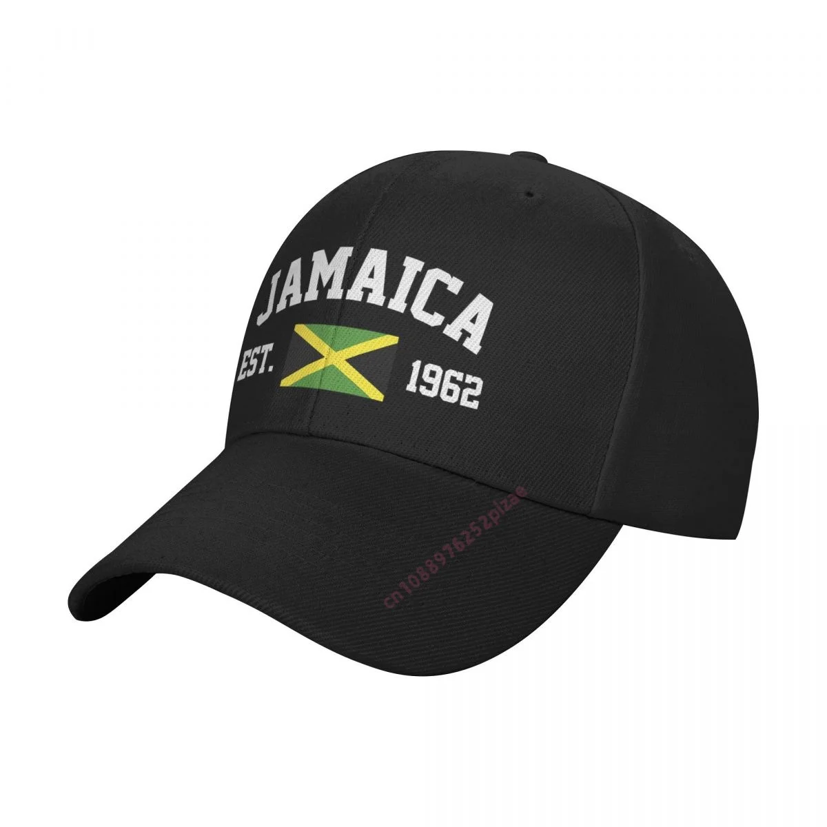 Jamaica Flag With EST Year Hat Unisex Adjustable Snapback Baseball Cap Men Women Outdoor Hip Hop For Sports