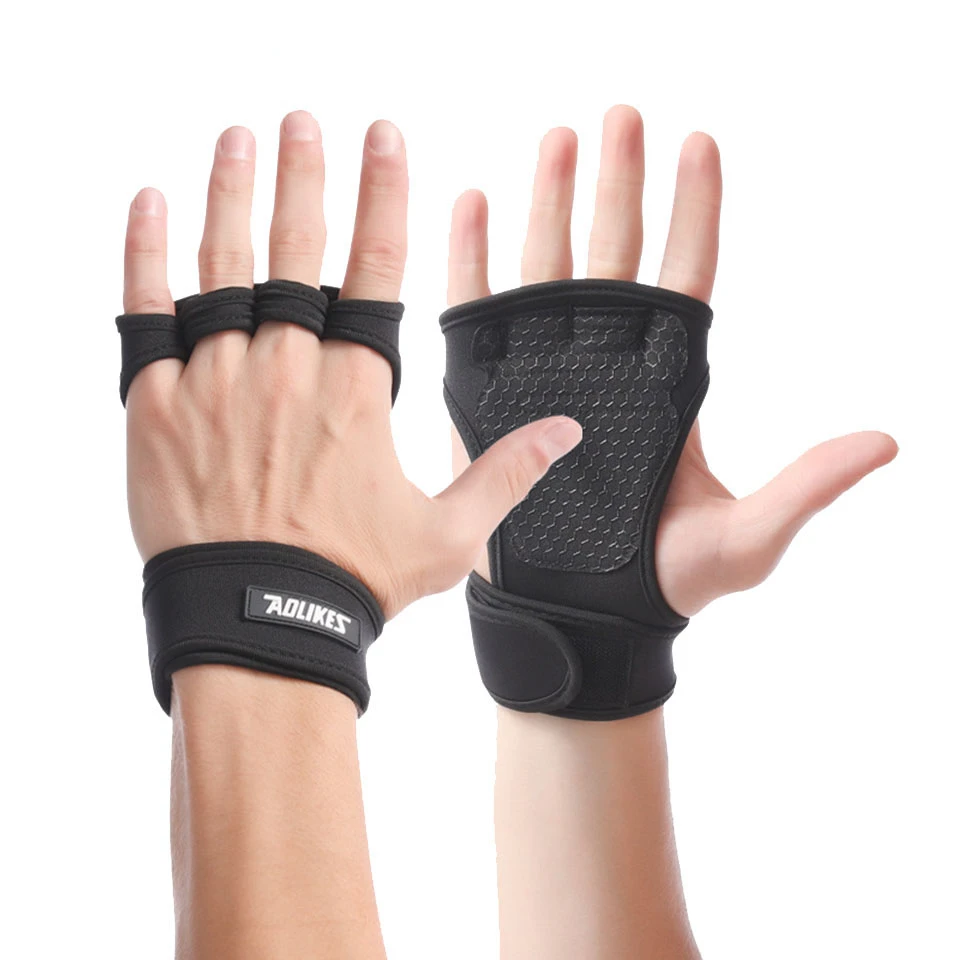 Weight Lifting Gloves Training Gym Grips Fitness Glove Women Men Crossfit Bodybuilding Wristbands Hand Palm Protector