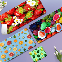 Cartoon Fruit Non-slip Lockedge Thickened Mouse Pad Oversized Gaming Keyboard Notebook Table Mat