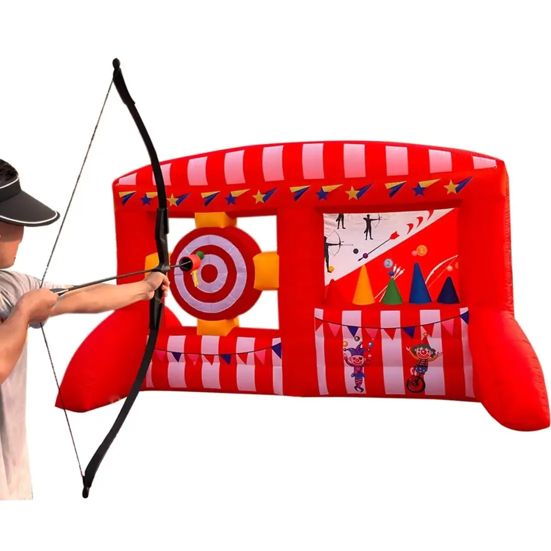 Inflatable Tag Shooting 2 in 1 Inflatable Dart + Inflatable Archery Range Floating Ball Shooting Archery Target Interactive Spor