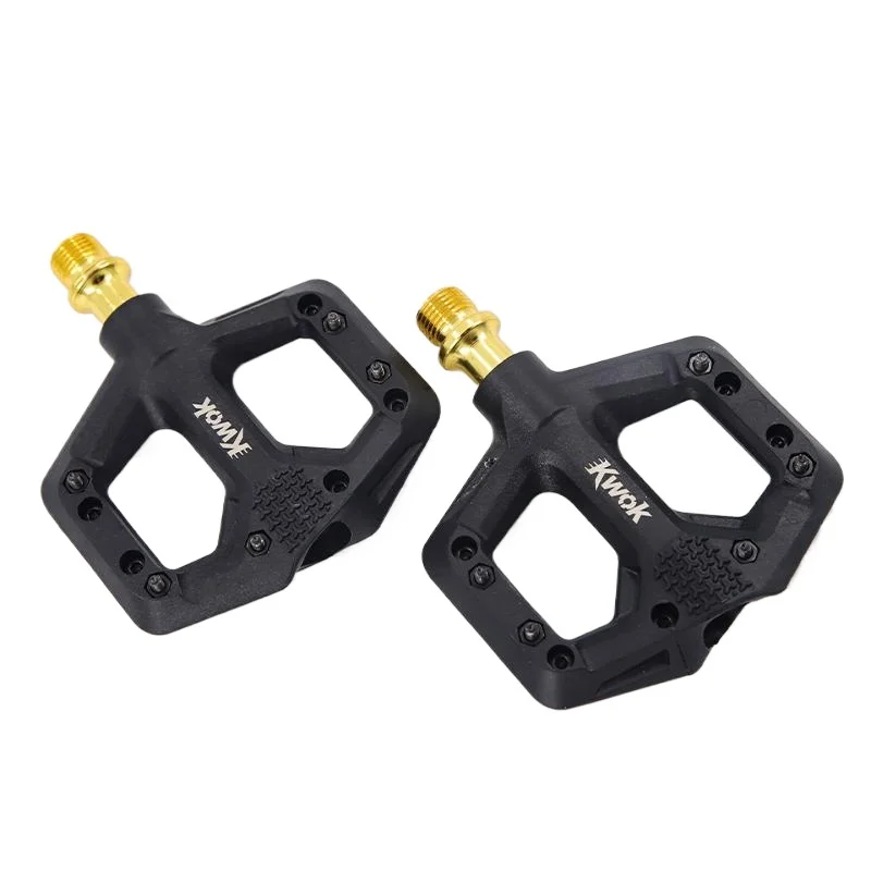 Kwok 3-Lager-Fahrradpedale, Nylon, ultraleicht, MTB, Rennradpedale, Dichtungslager, leichtes Fahrrad, rutschfeste Pedale, Fahrradplattform – Detail 8