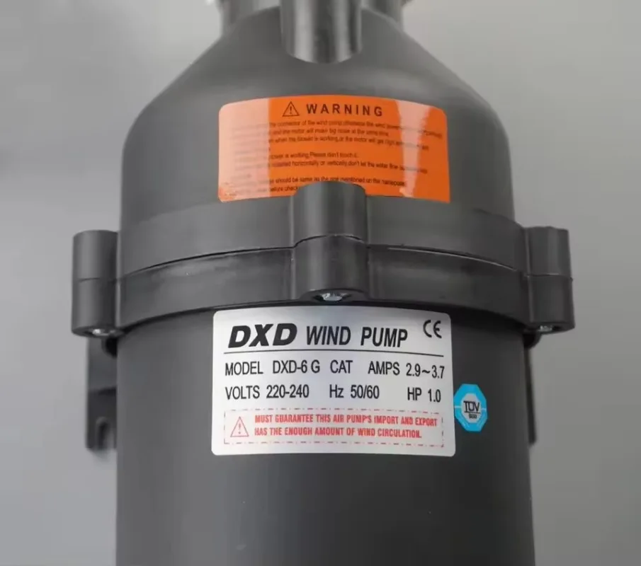 swimming pool air pump wall-mounted 6E0.5HP swimming pool bubble pump 1 inch flexible connection is convenient for replacement