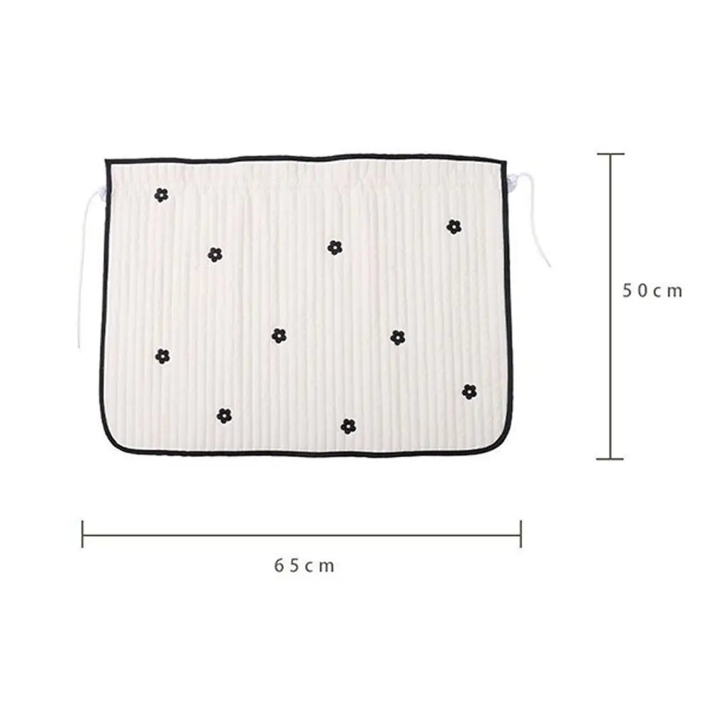 Cute Cartoon Embroidered Thickened Cotton Baby Car Window Sunshade Cover UV Protection Suction Cup Installed Sliding Curtain