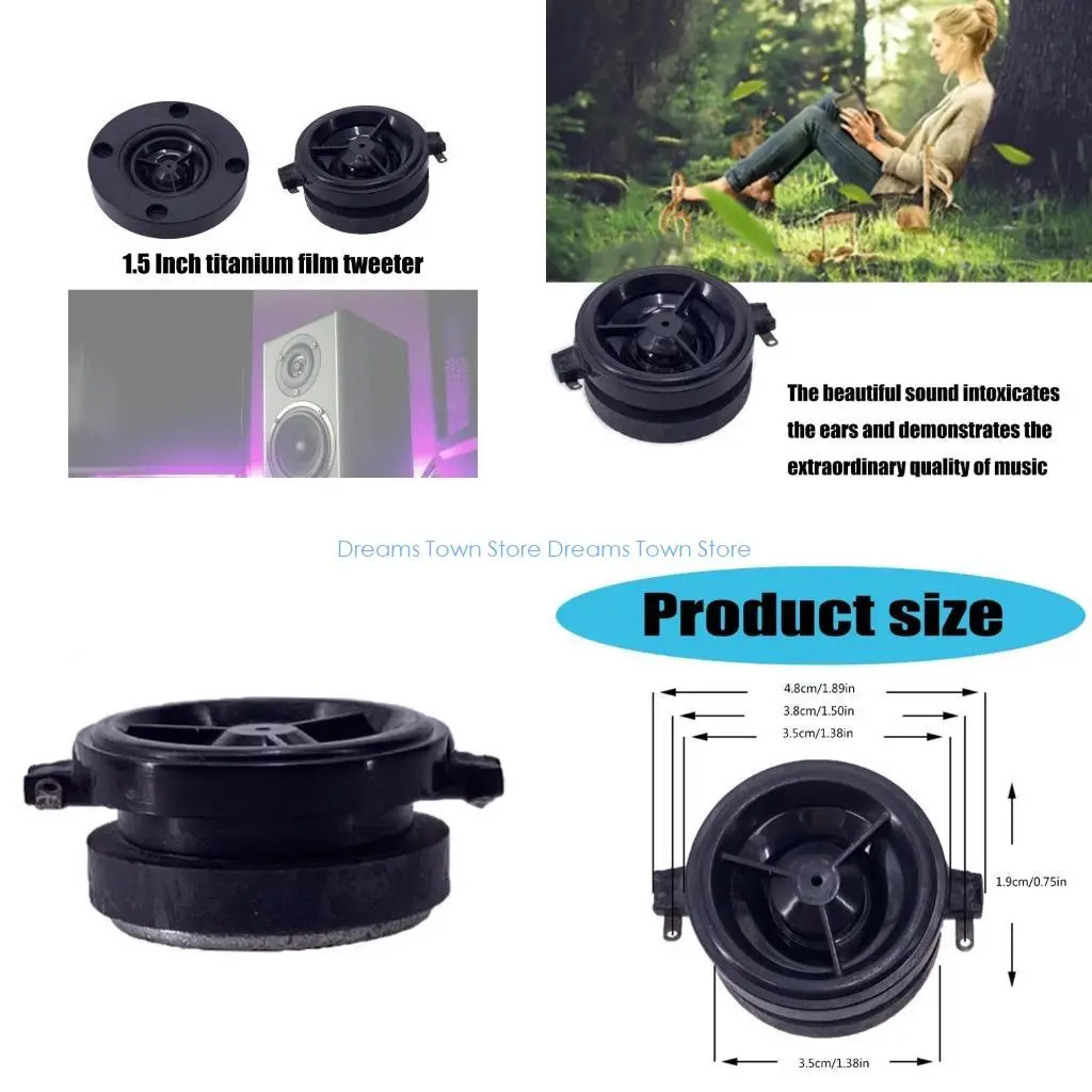 

HX6A 1.5inch Tweeter Speaker 6Ohm 4W Metal Film Treble Speaker Dome Neodymium HIFI