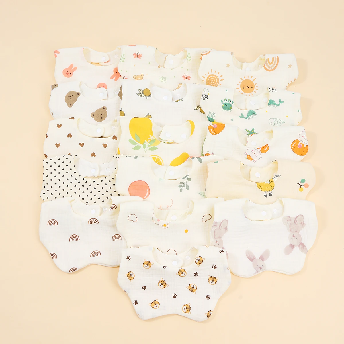 

8Pc Super Light Weight Baby Bib for Girls & Boys Teething Baby Bib Newborn Bibs Fits Infants and Babies