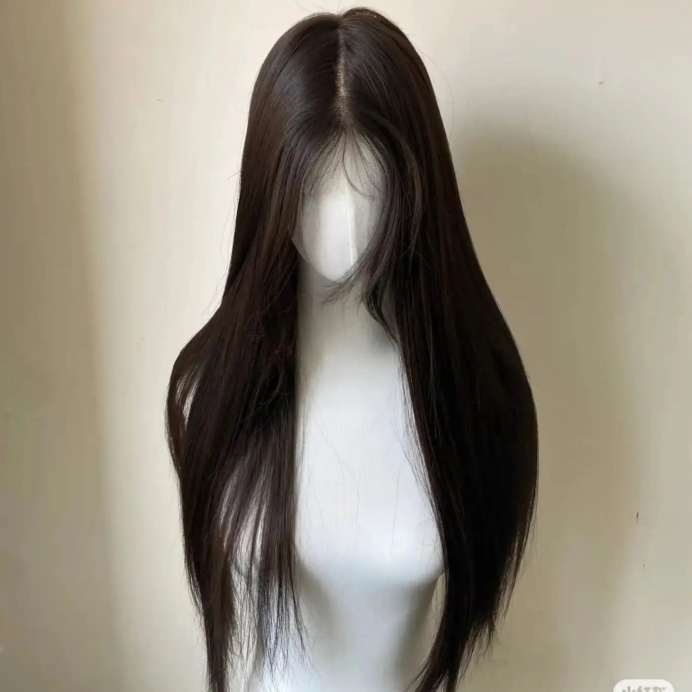 Camllia Black Wig with Bangs Long Straight Black Hair Lolita Wig for Women 24 Inch Headband Wig High Temperature Resistant Hair