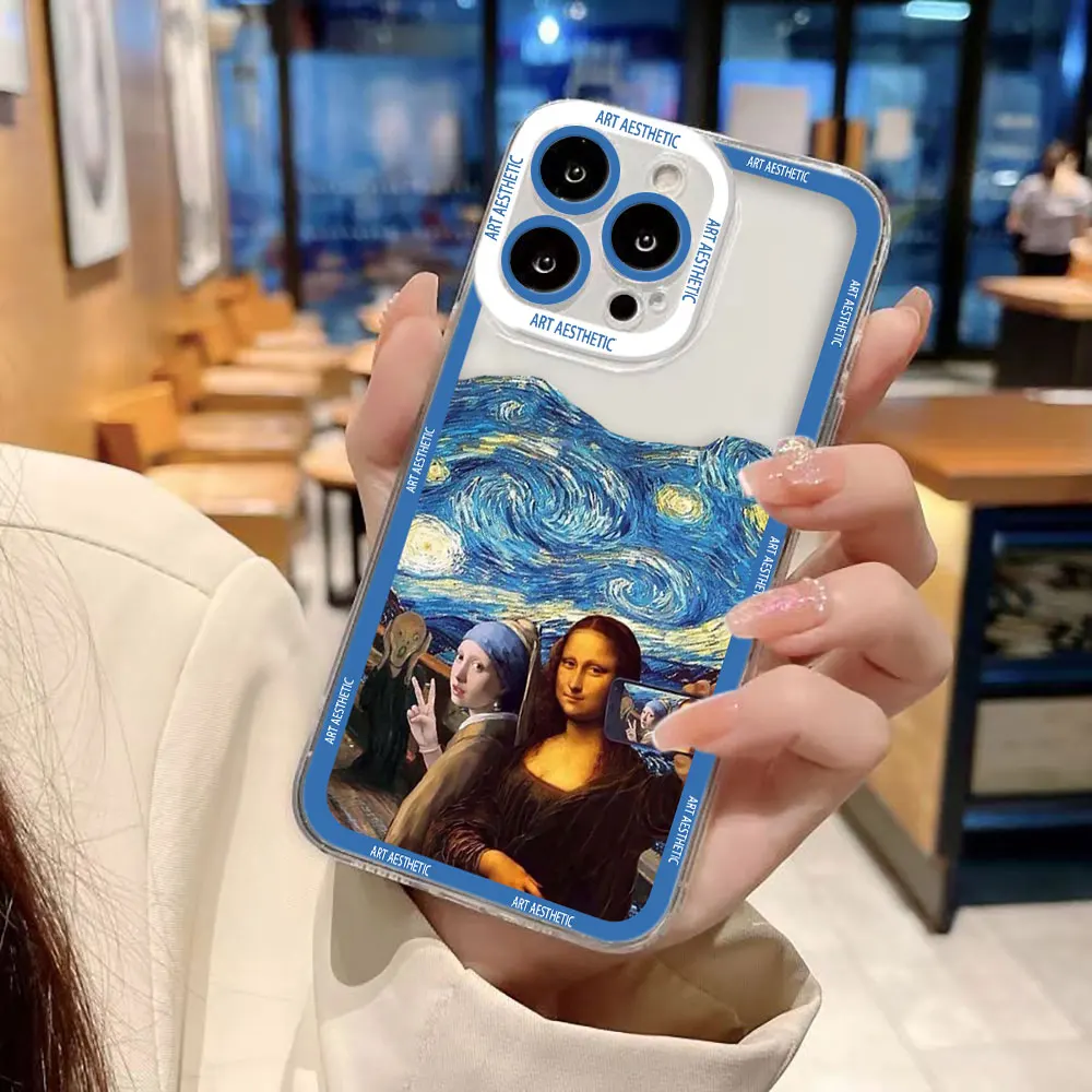 

Great Art David Mona Lisa Aesthetic Clear Case For Infinix TECNO POVA 2 3 5 SMART 6 7 8 NOTE 10 11 12 30 30I 40 CAMON 19 20 Case