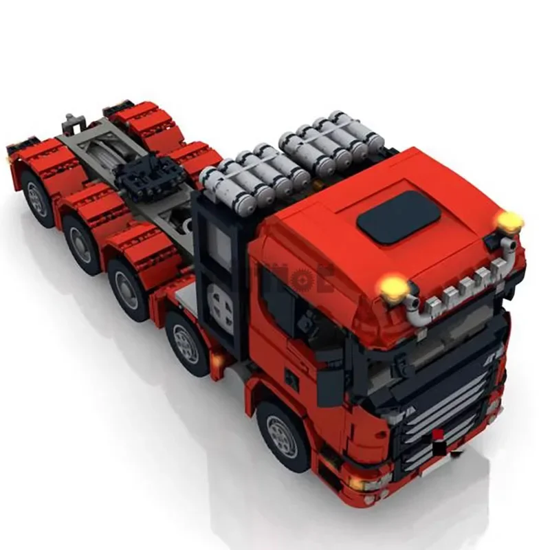 MOC-37157CustomRC10x4 6 SLT Truck/Red Truck AssemblyStitching Building BlockModel3937parts KidsBirthday Building Blocks Toy Gift