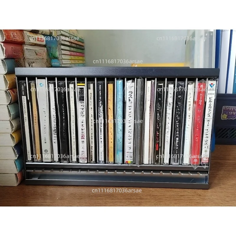 Cyberpunk‑Style Metal Press‑Open CD Storage Box Heavy‑Duty Portable Disc Collection Organizer Container