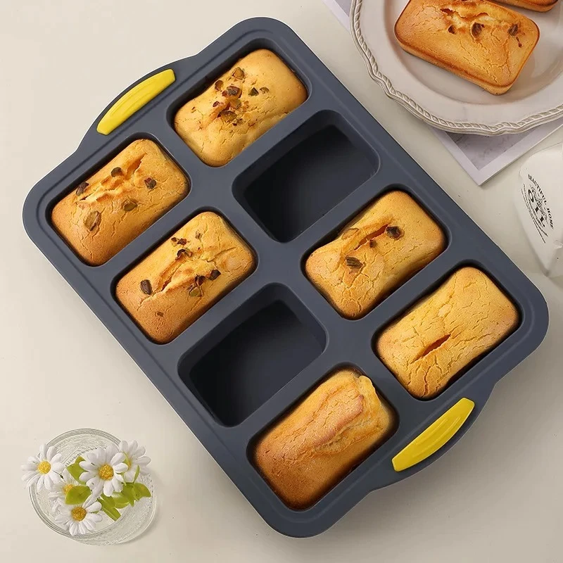 Baking Mold Restaurant Silicone Loaf Pan Heat Reusable Resistant Cake Bread Hamburger Mould Bakeware DIY Kitchen Accessories