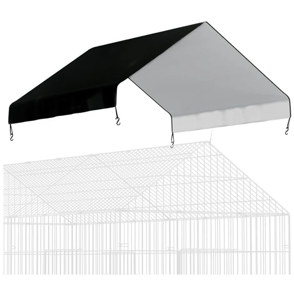 

Large Chicken Coop Cover Animal Shelter Outdoor Tarp Black Shade Cloth Secure Attachment Robust Weather Protection