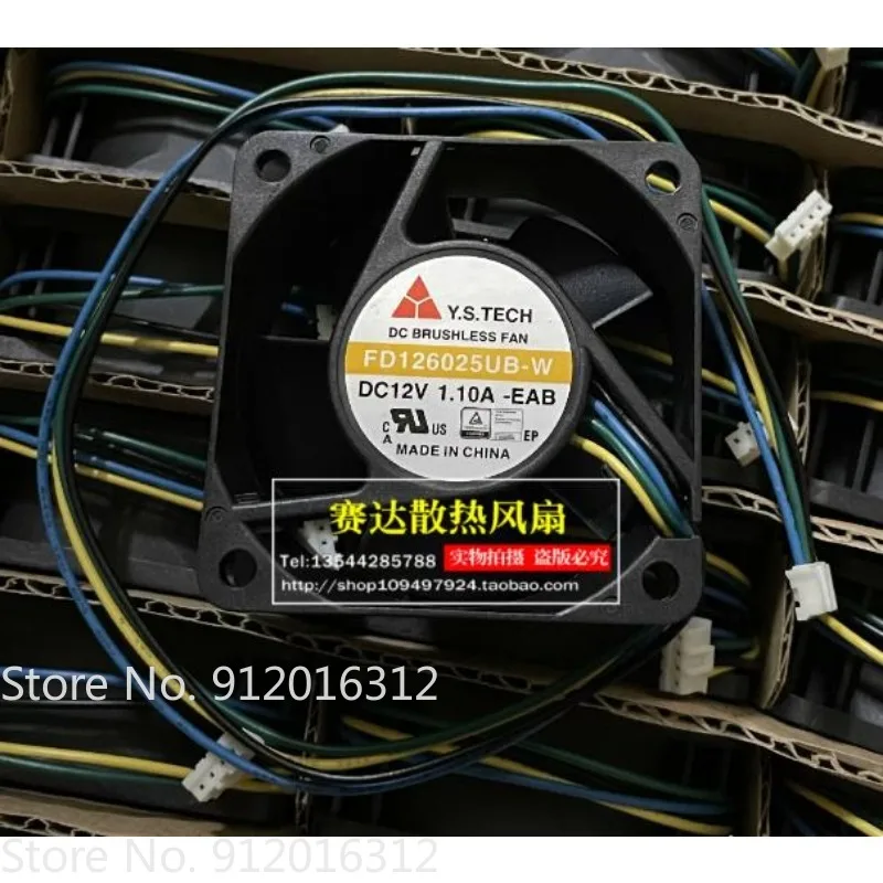 novo-ventilador-de-resfriamento-para-ystech-6025-12v-110a-fd126025ub-w-ventilador-de-controle-de-temperatura-pwm-de-4-fios-6cm-60-60-25mm