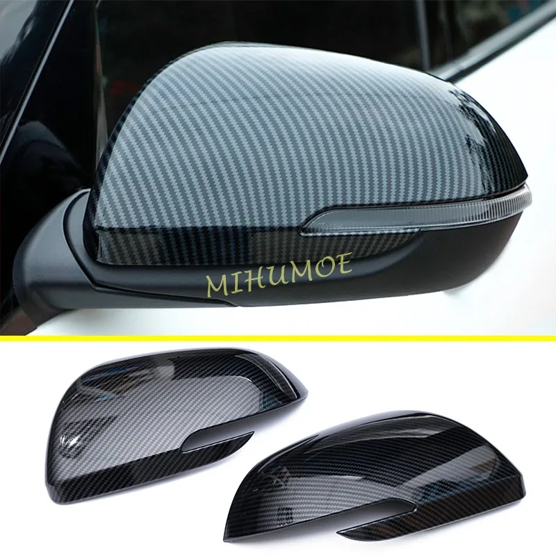 

Carbon Fiber Car Side Rearview Mirror Cover Trim Accessories For 2020 2021 2022 Kia Seltos