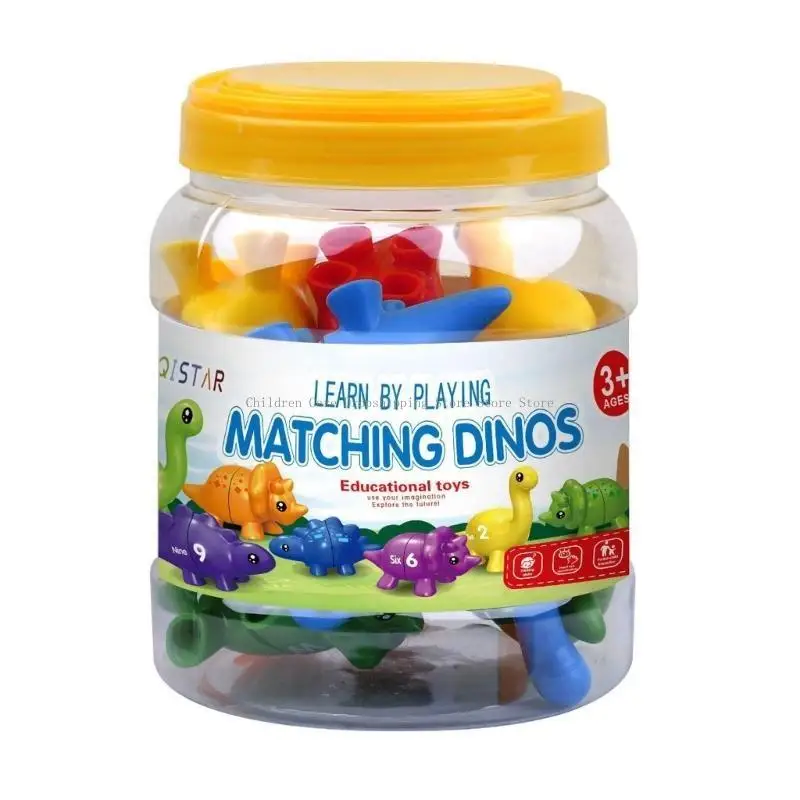 Número coincidencia dinosaurio educativo para niños