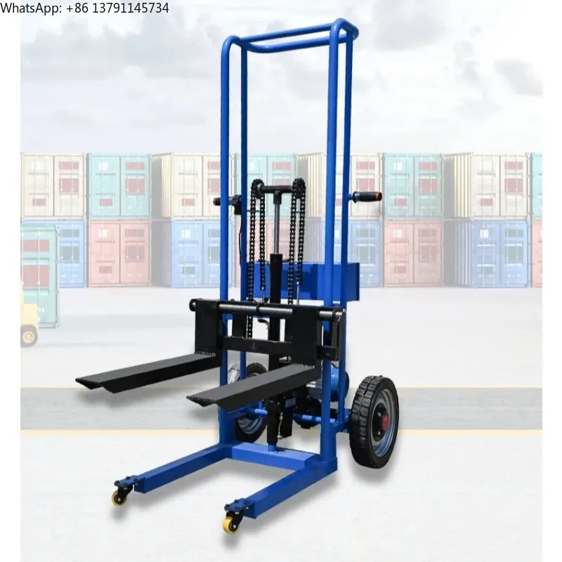 All electric lifting hydraulic forklift portable small stacker hand propelled handling forklift