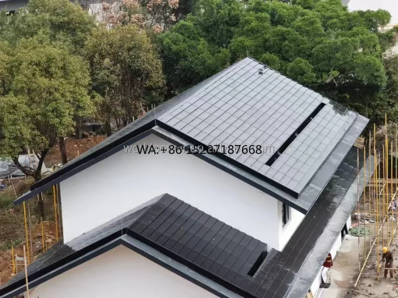 BIPV Solar Panel Building Solution Flat Roof Tiles 13.47% Thin Film Cdte HJT PERC Hbc Half Cell 100W 105W High-quality