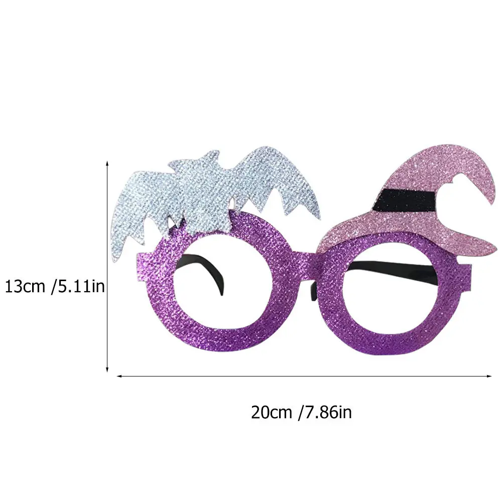 2 pçs bruxa morcego óculos de halloween festa cosplay máscara decorativa alegre cerveja dança traje adereços de halloween óculos
