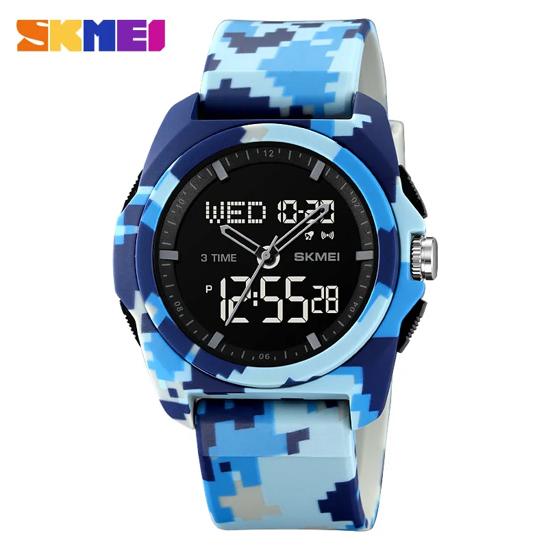 Skmeinew электронные часы мужские водонепроницаемые многофункциональные студенческие часы с двойным дисплеем спортивные уличные электронные часы