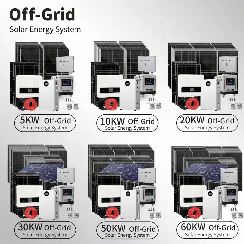 4.72kw Cap 10-64kwh Best Price DIY Solar Kit House Roof Top Mounted PV Energy Generating Solution With Pure Sine Wave Inverter