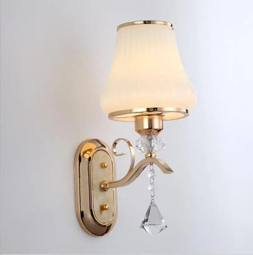 Creative Modern LED Crystal Wall Lamp Bedroom Bedside Lamp Aisle European Living Room Background Wall Lamps Wall Lights for Home