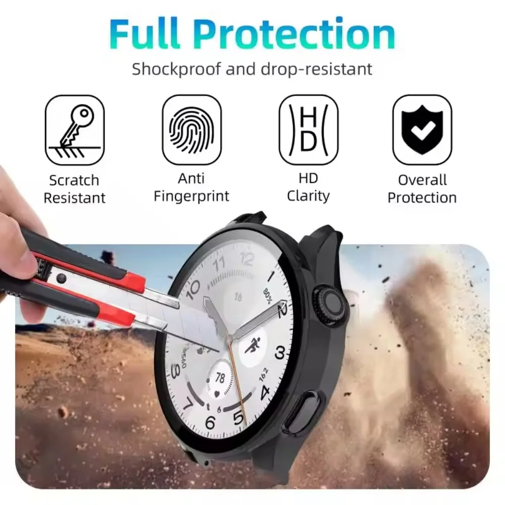 HD PC Case Shell and Membrane Integrated for Xiaomi Watch 5 Protective Shell HD Scratch-proof and Bump-proof for Xiaomi Watch 5