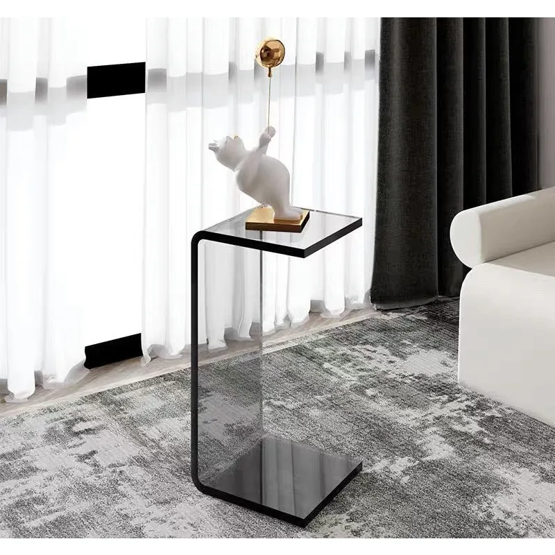 

Light Luxury Transparent Acrylic Household Minimalist Cream Style Sofa Side Table Simple Living Room Corner Coffee Table