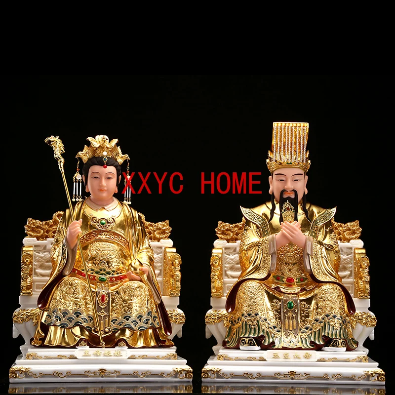 Hanbai Jade Jade Emperor Decoration Jade Emperor and Godess of Heaven Statue Worship Living Room Decoration