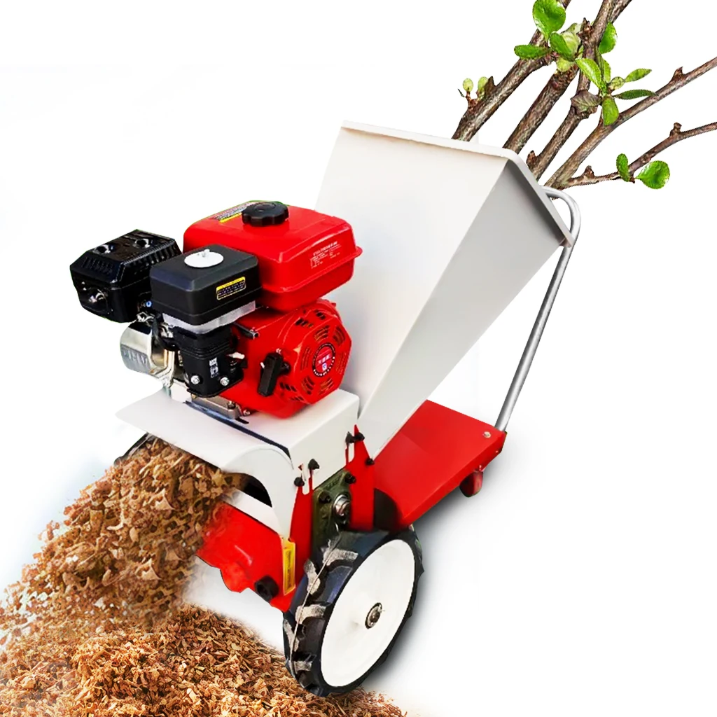 Mobile Wood Chipper Shredder with Wheels Branch Crusher Machine for Garden Forestry Nigeria Market