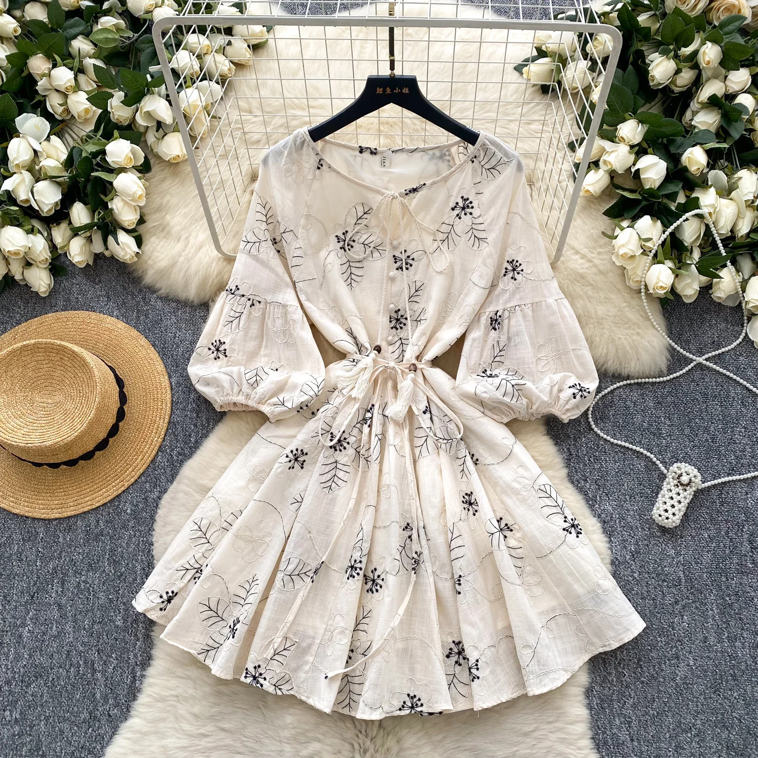 

Шикарное платье с пышными рукавами и принтом на шнурке, сексуальное элегантное вечернее клубное женское летнее винтажное тонкое мини-платье